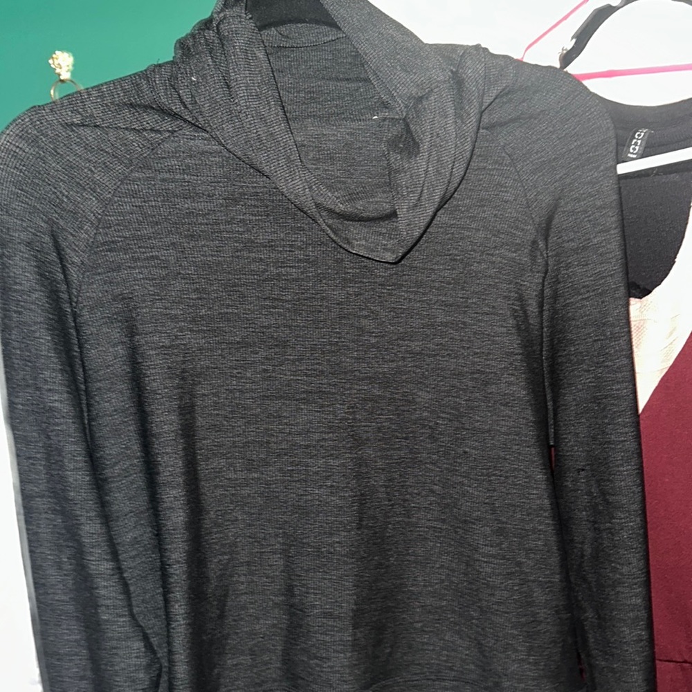 Heather grey turtleneck sweater